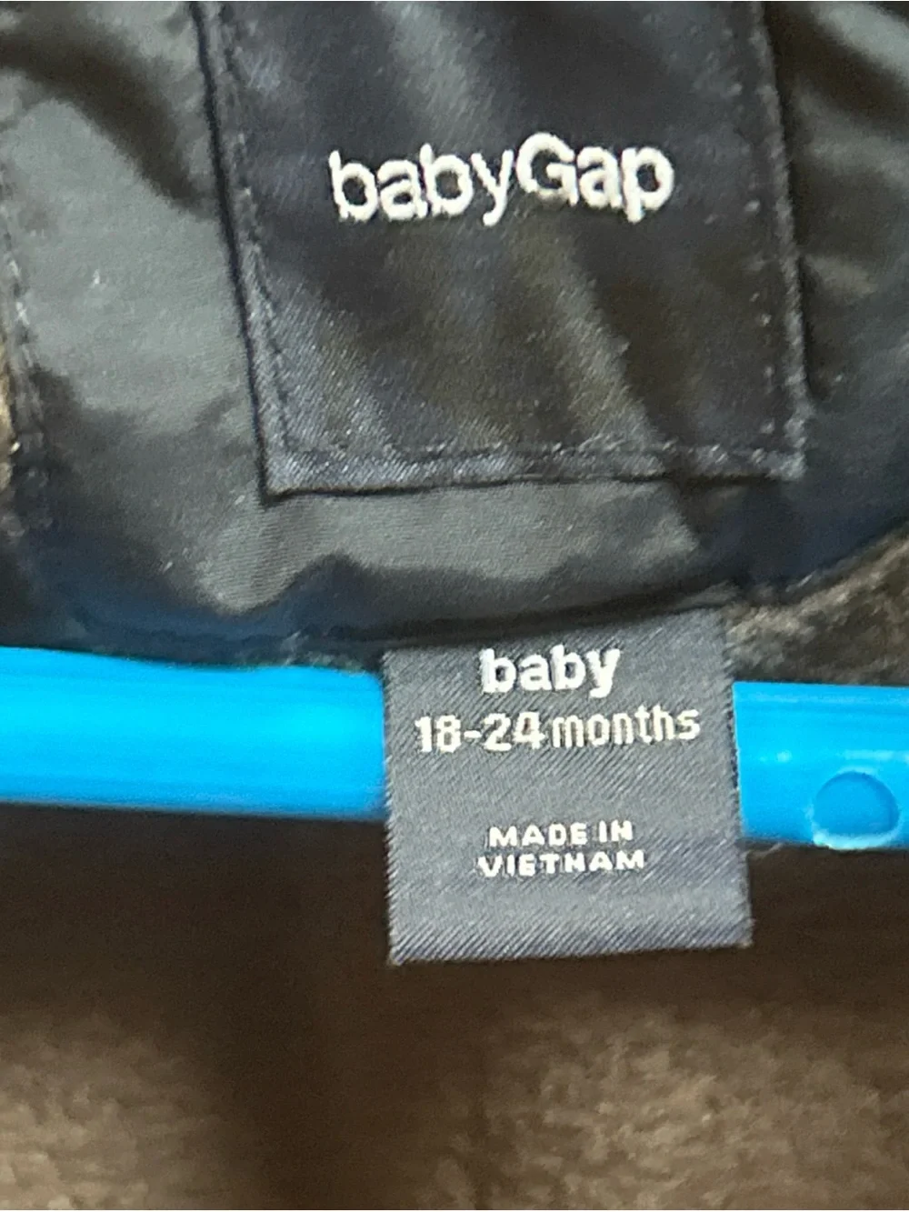 Gap Baby Puffer Snowsuit 18-24 M   Blue  Cold weather bunting Fleece Lined